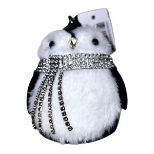 Retired NOS Bath & Body Works Fancy Penguin Christmas PocketBac Sanitizer Holder